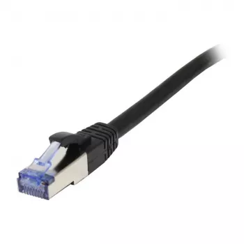 Patchkabel RJ45 – CAT6A 500 MHz – 15 m – schwarz – S-STP (S/FTP) – AWG27 – LSZH – Synergy 21