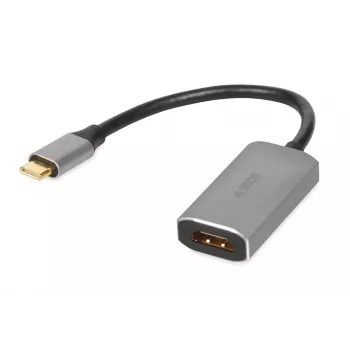 IBOX USB-C-auf-HDMI-Adapterkabel, Modell IACFAK, USB-C (Stecker) auf HDMI (Buchse), 4K 60 Hz, gerade Stecker, Silber