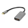IBOX USB-C-auf-HDMI-Adapterkabel, Modell IACFAK, USB-C (Stecker) auf HDMI (Buchse), 4K 60 Hz, gerade Stecker, Silber