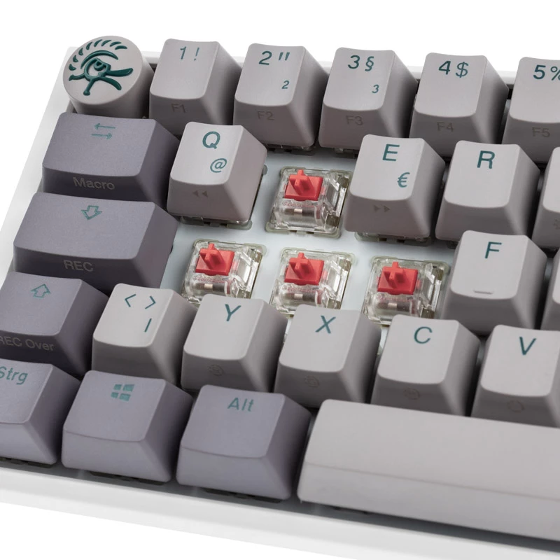 Ducky One 3 Nebelgrau Mini Gaming-Tastatur, RGB-LED - MX-Silent-Rot