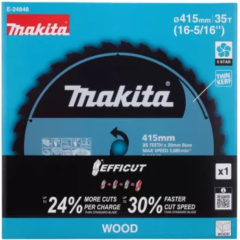 Makita E-24848 Sägeblatt EFFICUT für Akku-Handkreissäge HS013G Schnittbreite 2,30 (E-24848)