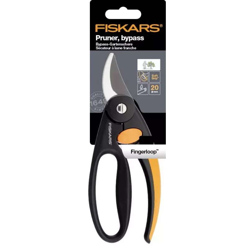Astschere Fiskars 111440 Bypass Schwarz — Fiskars 1001534 (Hand-Gartenschere, Bypass, Schwarz)