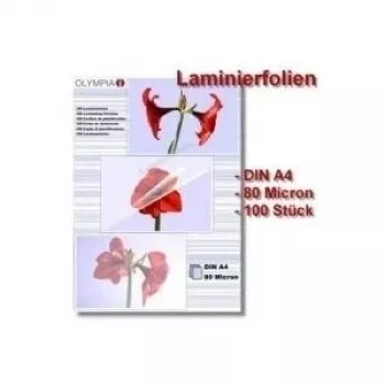 Laminierfolien Olympia 1x100 DIN A4 80 Mikron