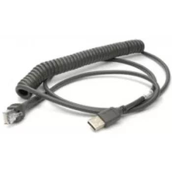 Honeywell USB-Kabel, Spiralkabel, Länge: 2,9 m, Farbe: schwarz, für Voyager/Fusion/Focus (53-53235-N-3)