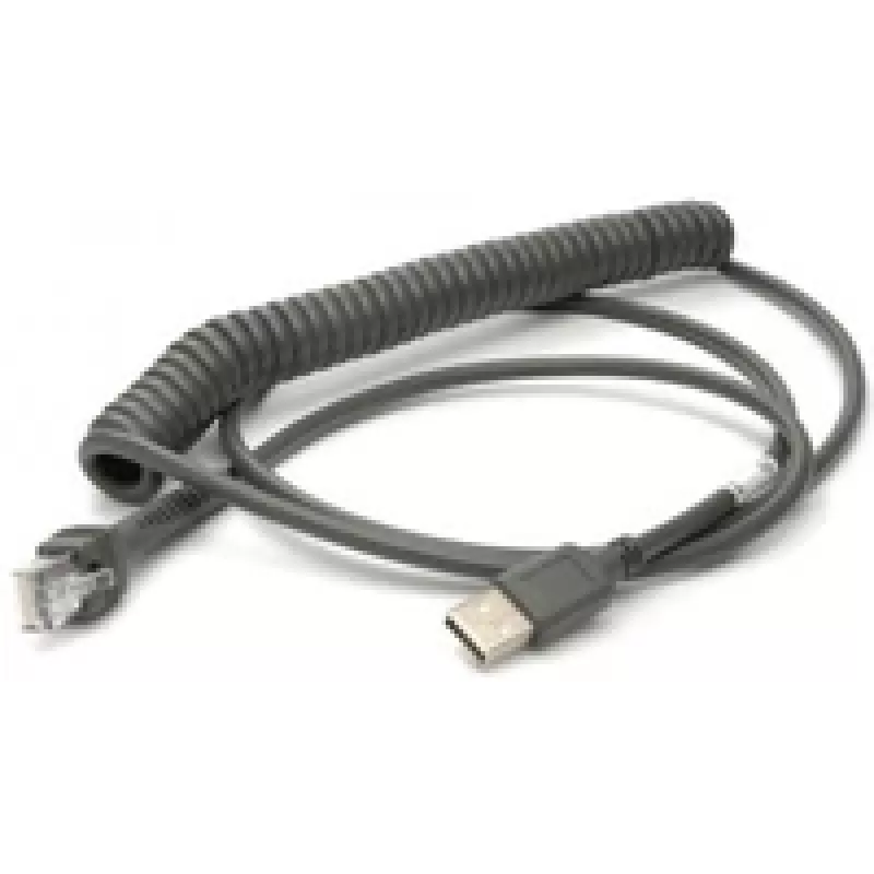Honeywell USB-Kabel, Spiralkabel, Länge: 2,9 m, Farbe: schwarz, für Voyager/Fusion/Focus (53-53235-N-3)