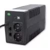 Qoltec Monolith USV (unterbrechungsfreie Stromversorgung) Doppelwandlung (Online) 0,45 kVA 240 W 2 Steckdosen