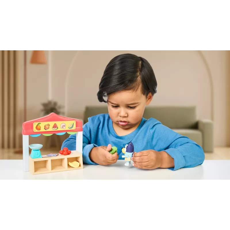Spielzeugfiguren-Set TMTOYS Mini Bluey Lebensmittelladen BLU17555 – Mini-Figurenset für Spielspaß