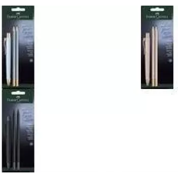 Pen and pencil set Faber-Castell 241124 — ballpoint pen and graphite pencil, Schwarz, blister pack