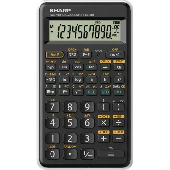 Sharp EL-501T Taschenrechner im Taschenformat Wissenschaftlich Schwarz, Weiß