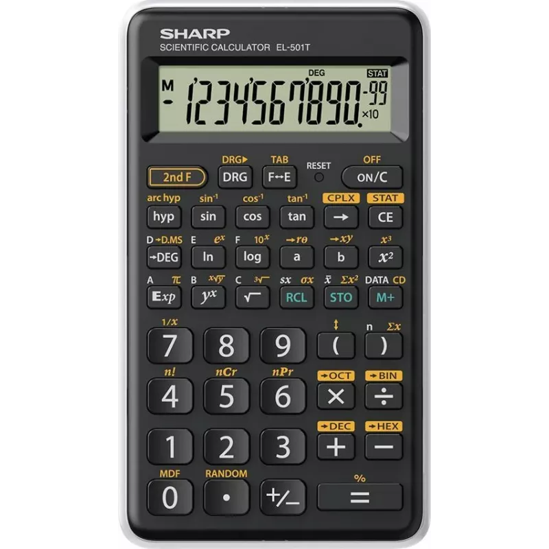 Sharp EL-501T Taschenrechner im Taschenformat Wissenschaftlich Schwarz, Weiß