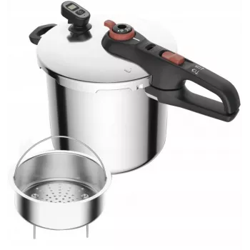 Schnellkochtopf Tefal Secure 8 L – Kochtopf für den Herd, 8‑Liter Fassungsvermögen, Sicherheitsdeckel