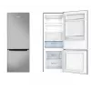 Freistehende Kühl-Gefrierkombination AMICA KGCL 384 160 E, Gesamt 205 L, Kühlteil 153 L, Gefrierteil 52 L, unteres Gefrierfach, Edelstahl