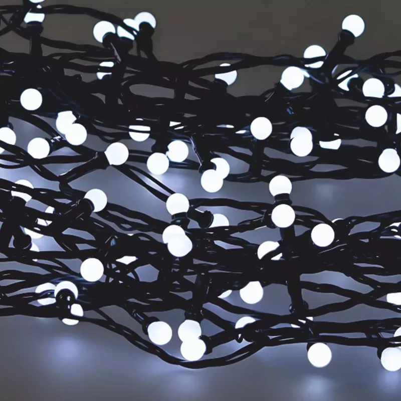 LED-Lichterkette Extralink 200 Birnen kaltweiß, Durchmesser 3+ mm, Länge 16 m