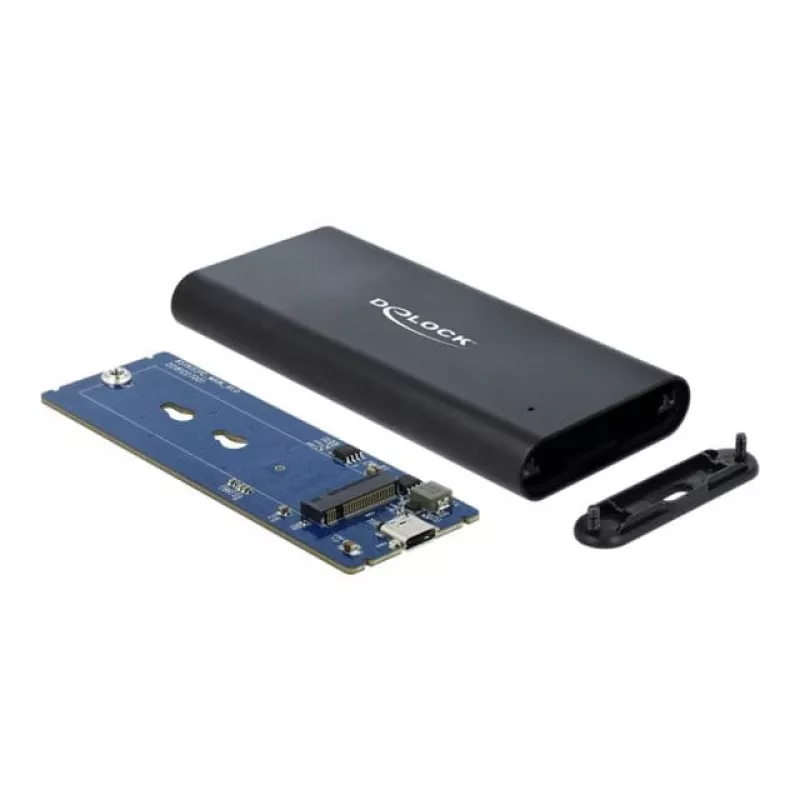 Delock - Speichergehäuse - M.2 - M.2 NVMe-Karte - USB 3.1 (Gen 2) - Schwarz (42614)