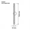 LED-Wandleuchte ActiveJet AJE-CHARLIE NW, 1100 lm, 4000 K, 8 W, Schwarz, 798×120×65 mm