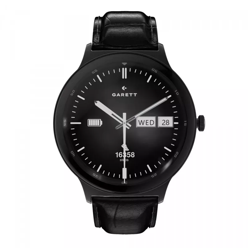 Smartwatch Garett Quantum – schwarz Edelstahl