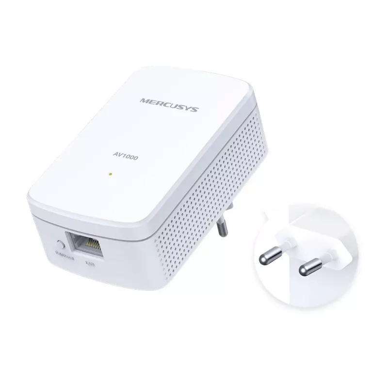Mercusys | AV1000 Gigabit Powerline Starter-Kit | MP500 KIT | 1000 Mbit/s | Ethernet LAN (RJ-45) Anschlüsse 1