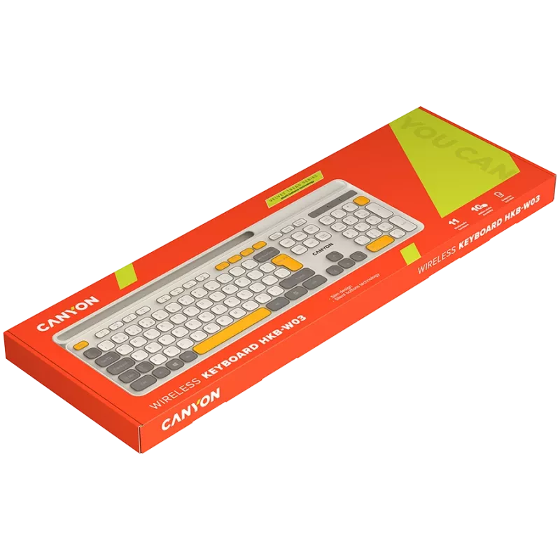 CANYON Tastatur HKB-W03 EN AAA Wireless Beige