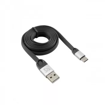 Sbox USB 2.0-Type-C/2.4A schwarz/silber 1,5 m