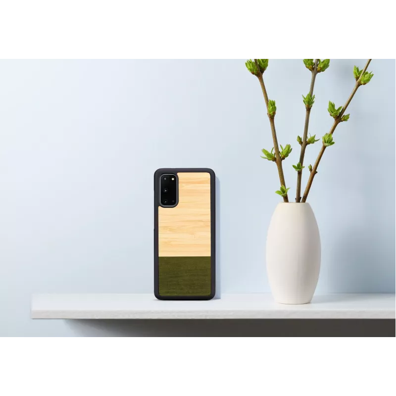 Handyhülle man and wood Galaxy S20 Bambuswald Schwarz — Schützende Rückabdeckung für Samsung Galaxy S20