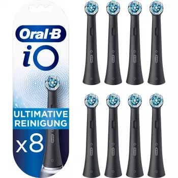 Ersatz-Zahnbürstenköpfe Oral-B IOUR8BK 8er-Pack, schwarz