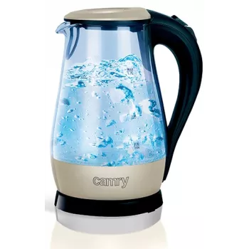 Camry | CR 1251 | Standardkessel | 2000 W | 1,7 L | Glas | 360°-Drehsockel | Glas/Schwarz