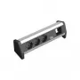 Power Extension Bachmann 3x Schuko 1x GST18 Schwarz Silber
