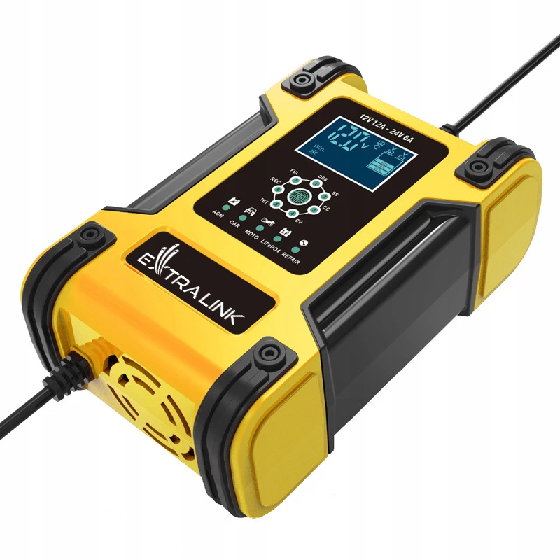 Extralink Shango Intelligentes Batterieladegerät | Gleichrichter | 100 - 240VAC, 12V 12A, 24V 6A