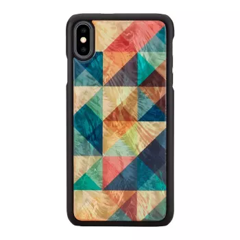 Handyhülle iKins für iPhone XS Max — Mosaikmuster, schwarz