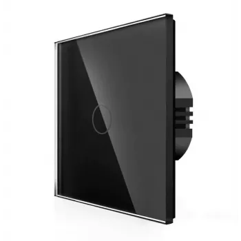 Einzeltouch-Schalter Spring Modell 0 Glas schwarz