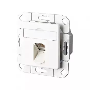 METZ CONNECT BTR E-DAT C6 8(8) UPk - Anschlussdose, Unterputz - RJ-45 - Reinweiß, RAL 9010 - 1 Anschluss (1307371102-I)