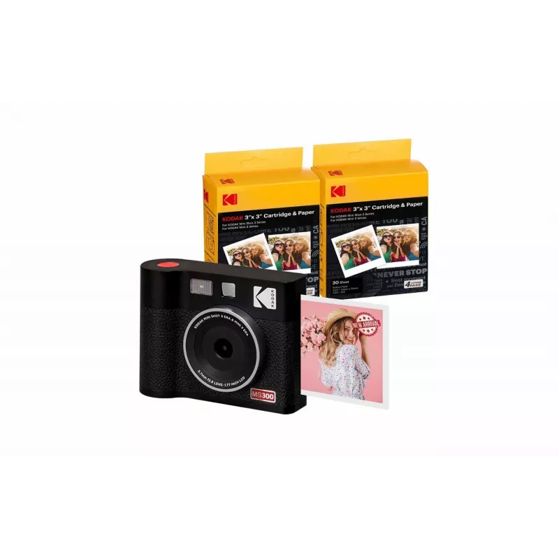 Sofortbildkamera Kodak Mini Shot 3 Era – Schwarz, 4Pass-Drucktechnologie