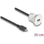 DeLOCK 88184 USB-Kabel USB 2.0 0,3 m USB B Schwarz Silber