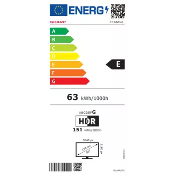 Sharp 55GR8265E 139,7 cm (55 Zoll) 4K Ultra HD Smart TV Wi-Fi Schwarz