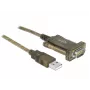Serielles Kabel DeLOCK 64073 USB Typ-A DB-9 Transparent 2m