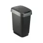Abfalleimer Rotho Twist 50 L rechteckig Polypropylen, 50 L, 602×298×401 mm, schwarz