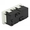 Wandsteckdose DELOCK 81423 — CEE 7/3, 16 A, 250 V, Weiß, ABS/PC, 45×90 mm