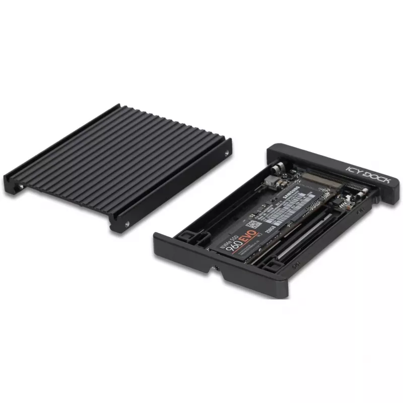 EZConvert MB705M2P-B, Konverter schwarz, M.2 PCIe NVMe SSD auf 2,5-Zoll- und 2-Zoll-PCIe-SSD-Konverter/-Adapter