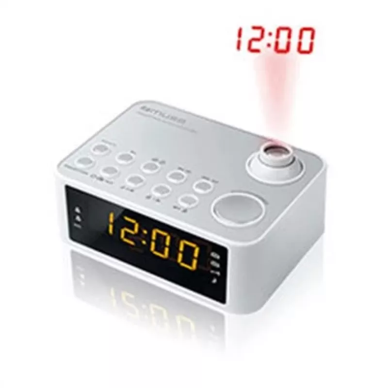 Clock Muse M-178 PW Digital Silber Weiß