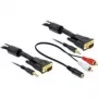 Video-Kabeladapter DeLOCK 84453 3m VGA D-Sub + 3,5mm Schwarz