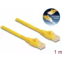 Delock - Patchkabel - RJ-45 (M) auf RJ-45 (M) - 1 m - 6,1 mm - UTP - CAT 6a - Halogenfrei, Schnellverfolgung - Gelb