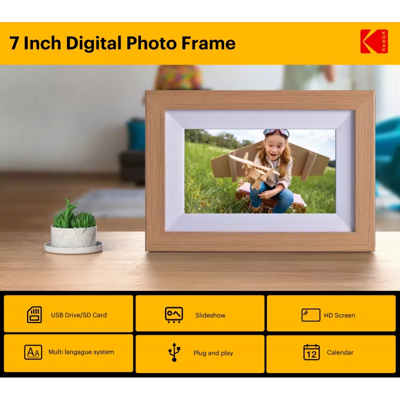 Kodak 7 Digitaler Bilderrahmen Wi-Fi RCF-702W