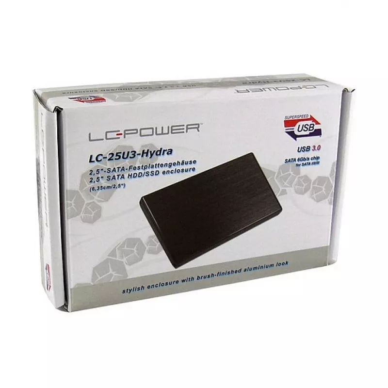 HDD-Gehäuse LC-Power LC-25U3-Hydra Schwarz 2,5 Zoll