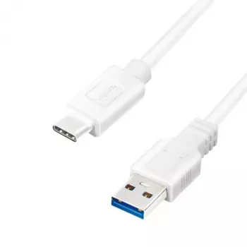 LogiLink USB-Kabel USB 3.2 Gen1 (USB 3.0 / USB 3.1 Gen1) USB-A-Stecker, USB-C-Stecker 0,50 m Weiß CU0173