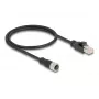 DeLOCK M12 Adapterkabel D-codiert 4-polig Buchse auf RJ45 Stecker 50 cm