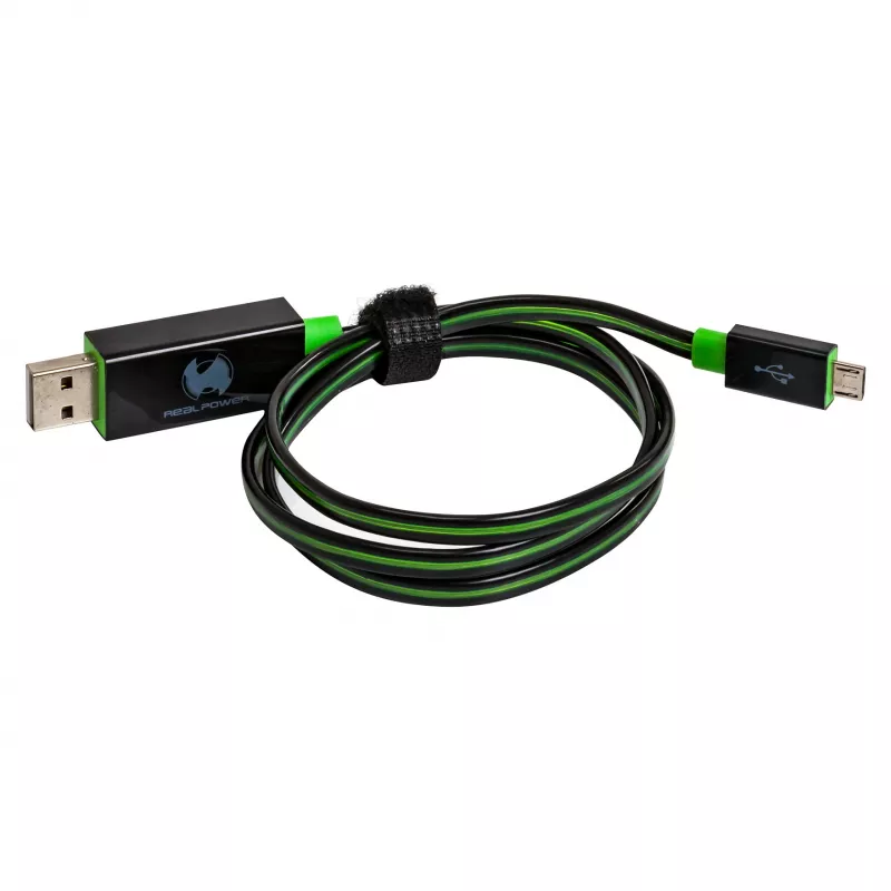 USB-Kabel RealPower A/Micro-USB B 0,75 m