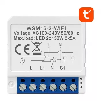 Smart-Schaltermodul Avatto WSM16-W2 WLAN-Fernbedienung, Ein-Kanal-Relais für Heimautomation