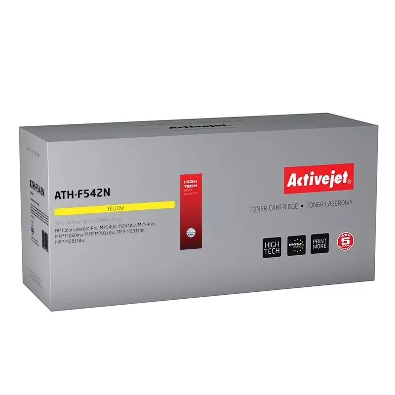 Activejet ATH-F542N Toner (Ersatz für HP 203A HP203A CF542A CRG 054 CRG054; Supreme; 1300 Seiten; Gelb)