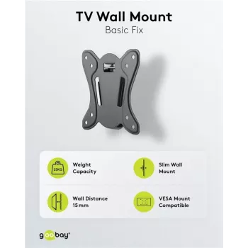 Goobay TV-Wandhalterung Basic Fix (Größe S) (58523)