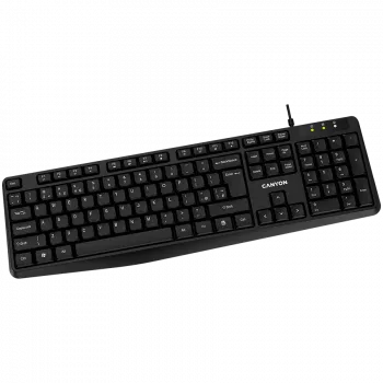 Kabelgebundene Tastatur CANYON KB-1 UK-Layout Schwarz